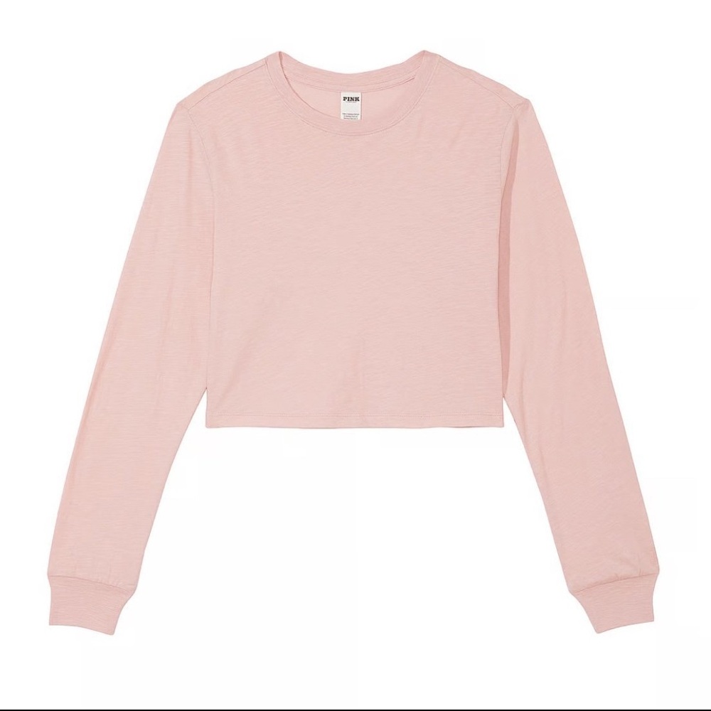 NWT / PINK Victoria's Secret Light Pink Long Sleeve Tee / SIZE XXL
